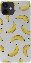 ADEL Siliconen Back Cover Softcase Hoesje Geschikt voor iPhone 12 Mini - Bananen Geel