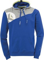 Kempa Core 2.0 Hoody Kind Royal Blauw-Donker Grijs Melange Maat 116