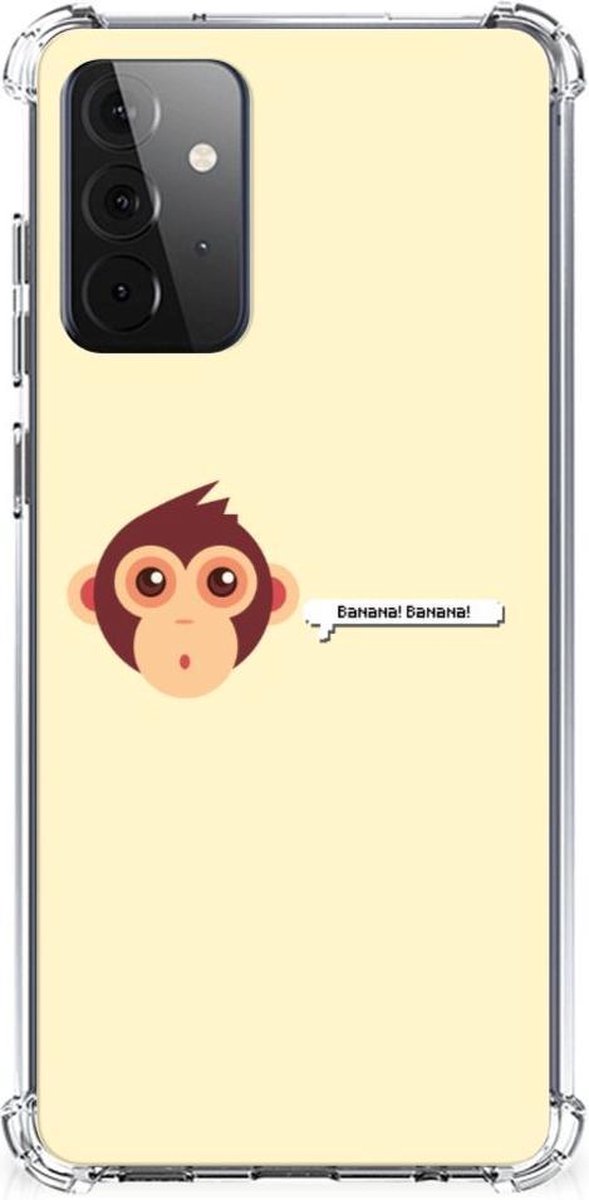 TPU Case Anti-Shock voor Samsung Galaxy A72 4G/5G Stevig Bumper Hoesje Monkey