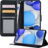 Samsung A42 Hoesje Book Case Hoes - Samsung Galaxy A42 Hoesje Case Portemonnee Cover - Samsung A42 Hoes Wallet Case Hoesje - Zwart