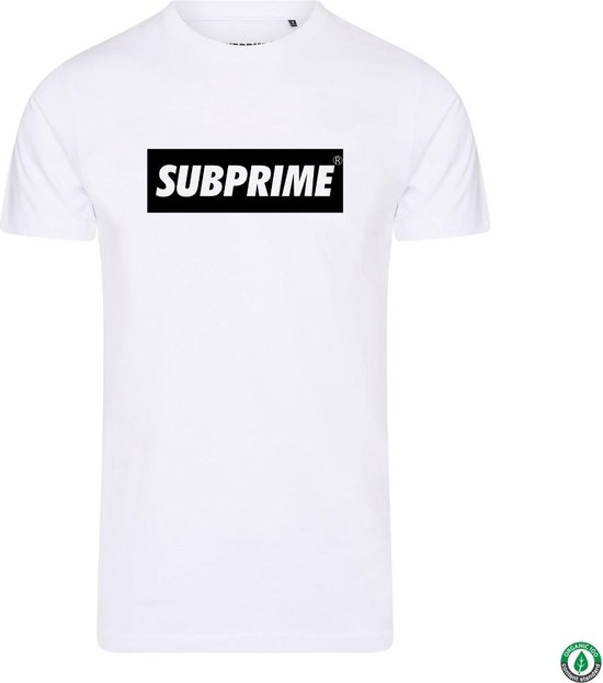 Subprime - Heren Tee SS Shirt Block White - Wit - Maat M