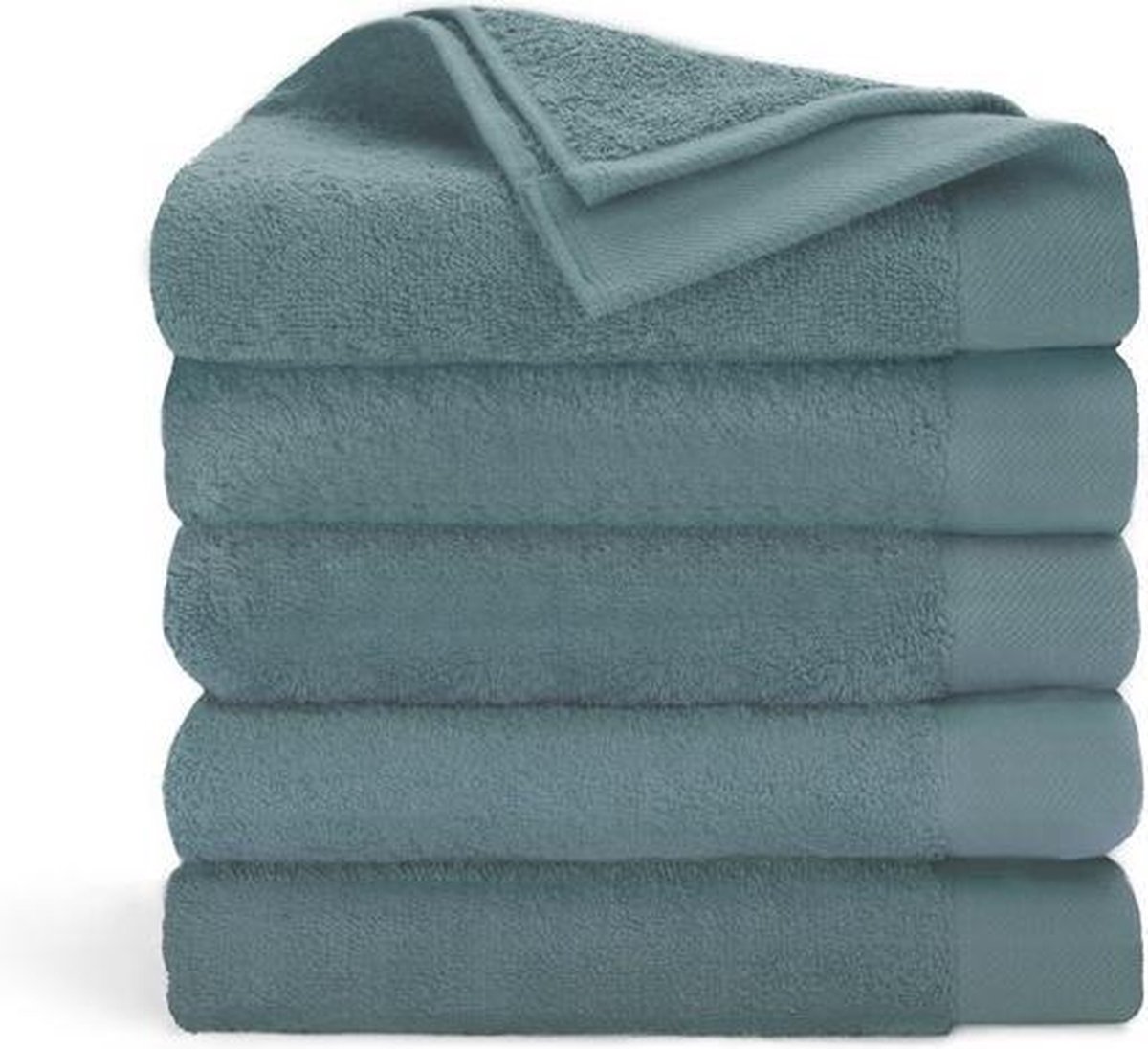 Walra Remade XL Handdoeken 70x140 - set van 5 - Zware kwaliteit 550 g/m2 - Jade