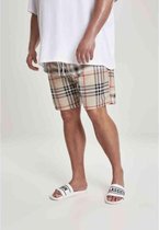 Urban Classics Zwemshorts -XL- Check Beige