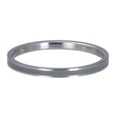 iXXXi Jewelry Vulring 2 mm Line Grey Zilverkleurig - maat 17
