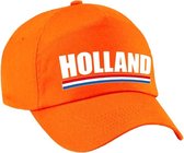 8x stuks holland supporters pet oranje voor jongens en meisjes - kinderpetten - Nederland landen cap - supporter accessoire
