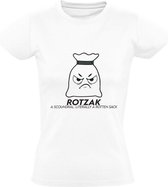 Rotzak Dames t-shirt | prutser | grappig | cadeau | Wit