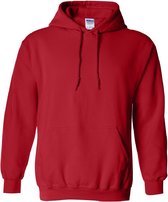 Gildan Zware Blend Volwassen Unisex Hooded Sweatshirt / Hoodie (Rood)