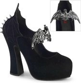 Demonia Hoge hakken -38 Shoes- DEMON-18 Vleermuis Zwart