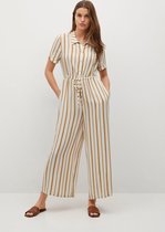 Gestreepte Jumpsuit Met Ceintuur 87047885 05