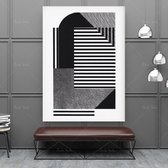 Bauhaus Minimalist Illustration Poster - 60x80cm Canvas - Multi-color