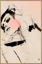 JUNIQE - Poster met kunststof lijst Hence -30x45 /Ivoor & Zwart