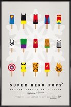 JUNIQE - Poster in kunststof lijst My Superhero Ice Pop - Universe