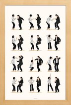 JUNIQE - Poster met houten lijst Pulpfiction 2 -13x18 /Ivoor & Zwart