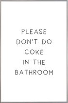 JUNIQE - Poster met kunststof lijst Coke -30x45 /Wit & Zwart