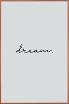 JUNIQE - Poster met kunststof lijst Dream -30x45 /Roze