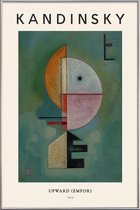 JUNIQE - Poster in kunststof lijst Kandinsky - Upward -30x45 /Groen &
