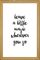 JUNIQE - Poster met houten lijst A Little Magic -20x30 /Wit & Zwart