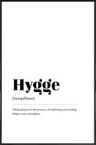 JUNIQE - Poster in kunststof lijst Hygge -30x45 /Wit & Zwart