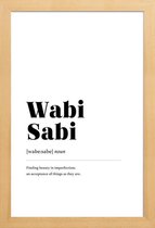 JUNIQE - Poster in houten lijst Wabi-Sabi -20x30 /Wit & Zwart