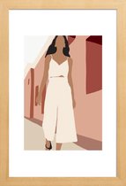 JUNIQE - Poster in houten lijst Summer -20x30 /Rood & Roze