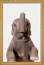 JUNIQE - Poster met houten lijst Elephant -20x30 /Grijs