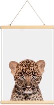 JUNIQE - Posterhanger Leopard -20x30 /Bruin