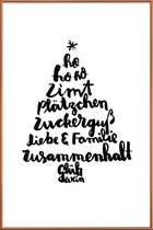 JUNIQE - Poster met kunststof lijst Tannenbaum -30x45 /Wit & Zwart