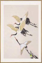 JUNIQE - Poster met kunststof lijst Vliegende kraanvogels -60x90