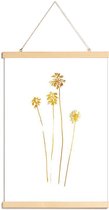 JUNIQE - Posterhanger Palm Silhouettes gouden -20x30 /Goud & Wit