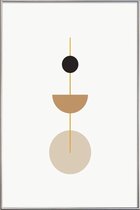 JUNIQE - Poster met kunststof lijst Pendulum gouden -40x60 /Goud &