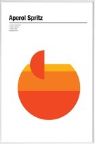 JUNIQE - Poster in kunststof lijst Aperol Spritz - minimalistisch