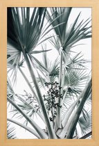 JUNIQE - Poster in houten lijst Beach Palm Fruits -40x60 /Grijs &