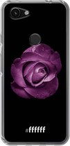 6F hoesje - geschikt voor Google Pixel 3a -  Transparant TPU Case - Purple Rose #ffffff