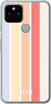 6F hoesje - geschikt voor Google Pixel 5 -  Transparant TPU Case - Vertical Pastel Party #ffffff