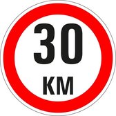 Maximaal 30 km sticker, A1 200 mm