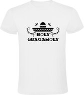 Holy Guacamoly Heren t-shirt |mexico | avocado | dipsaus | Wit