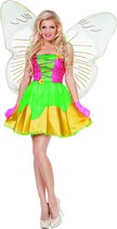 Wilbers & Wilbers - Elfen Feeen & Fantasy Kostuum - Nova Het Bloemenfeetje - Vrouw - geel,groen,roze - Maat 34 - Carnavalskleding - Verkleedkleding
