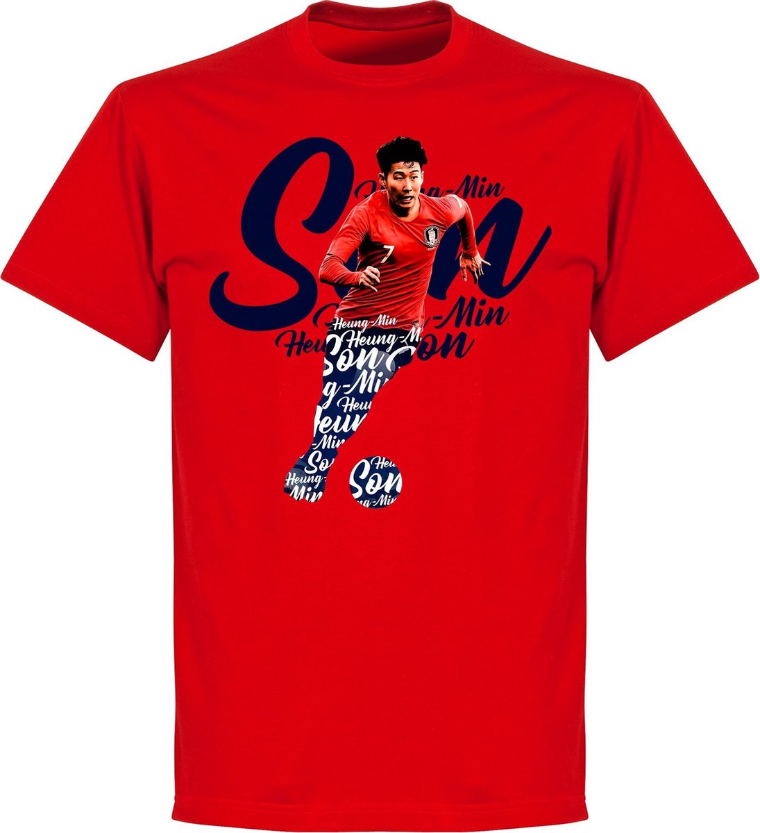 Son Zuid Korea Script T-Shirt - Rood - S