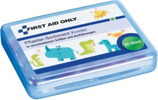 First Aid Only pleisterset - kind - 20 stuks assorti - met schaar - AC-P10032