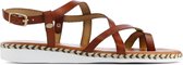 Fred de la Bretoniere Vrouwen Leren    Sandalen / Damesschoenen 170010157 - Cognac - Maat 38