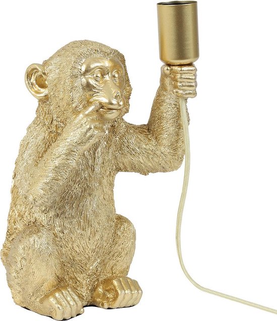 Light & Living Tafellamp Monkey - Goud - 20x19,5x34cm - Bohemian