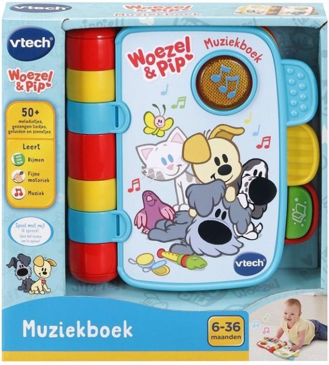 beeld Kaap bedreiging Vtech Baby Woezel & Pip Muziekboekje - Educatief Babyspeelgoed | bol.com