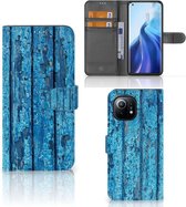 Magnet Case Xiaomi Mi 11 Telefoonhoesje Wood Blue