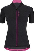 Santini Fietsshirt korte mouwen Dames Zwart Roze - Gravel S/S Jersey for woman - 2XL