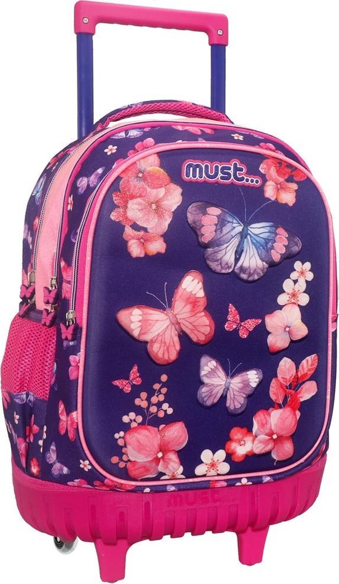 Must Trolley Rugzak Vlinder - 45 x 34 x 20 cm - Polyester
