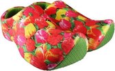 Texla Klomppantoffel Groen Tulp Print Maat.  20-24