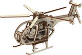 Wooden City 3D houten puzzel modelbouw pakket Helicopter 24x12x30,5cm