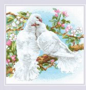 RIOLIS White Doves borduren (pakket)