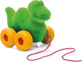 Rubbabu - Dier op wielen - groot - dinosaurus (groen)