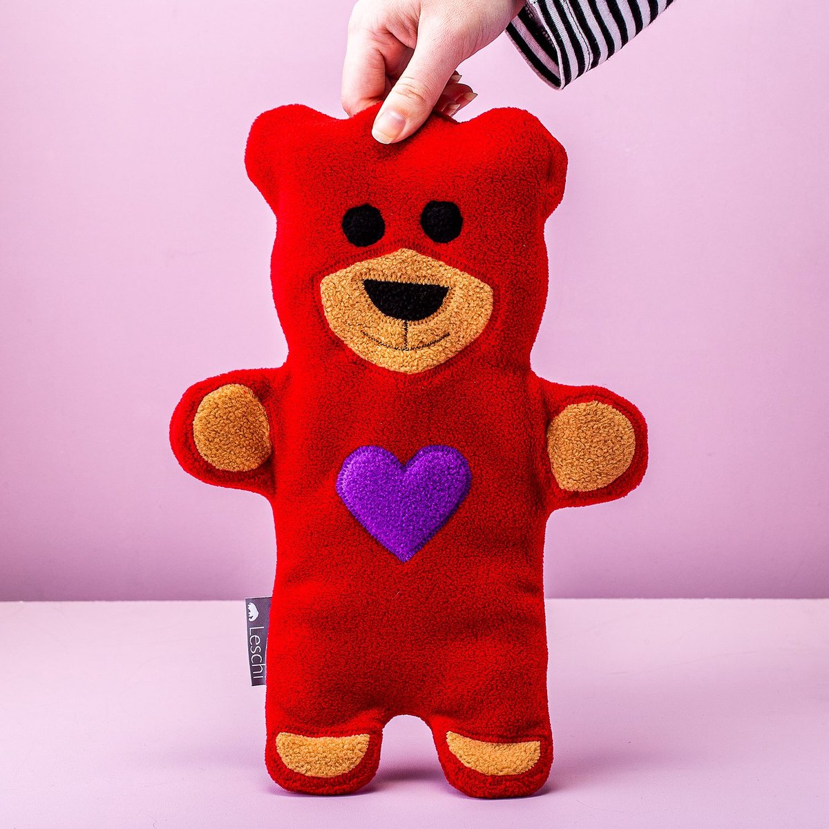 Leschi Warmtekussen Teddy Beer - Rood